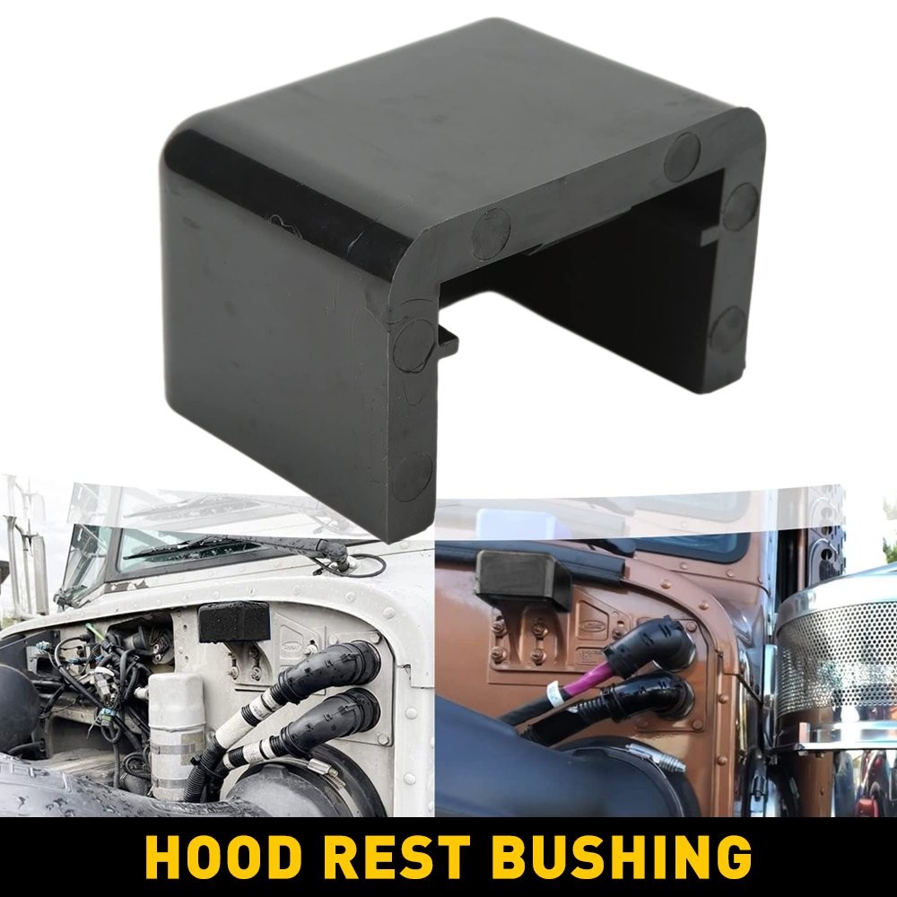 New Black Hood Rest Bushing / Fit Bumper for 379 Peterbilt 2000-2007 13-04711