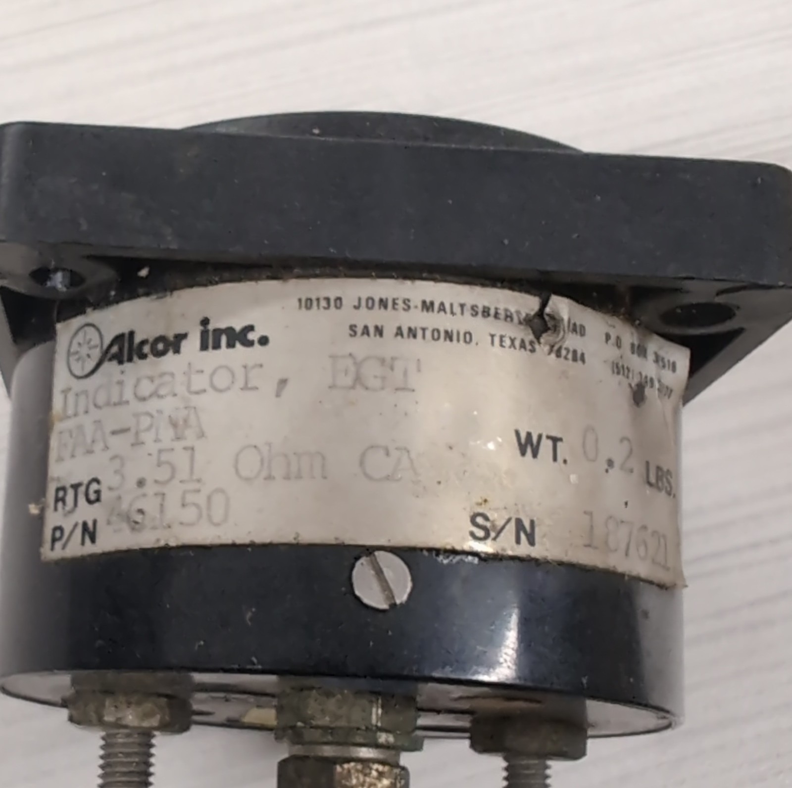 Alcor EGT Indicator P/N 46150