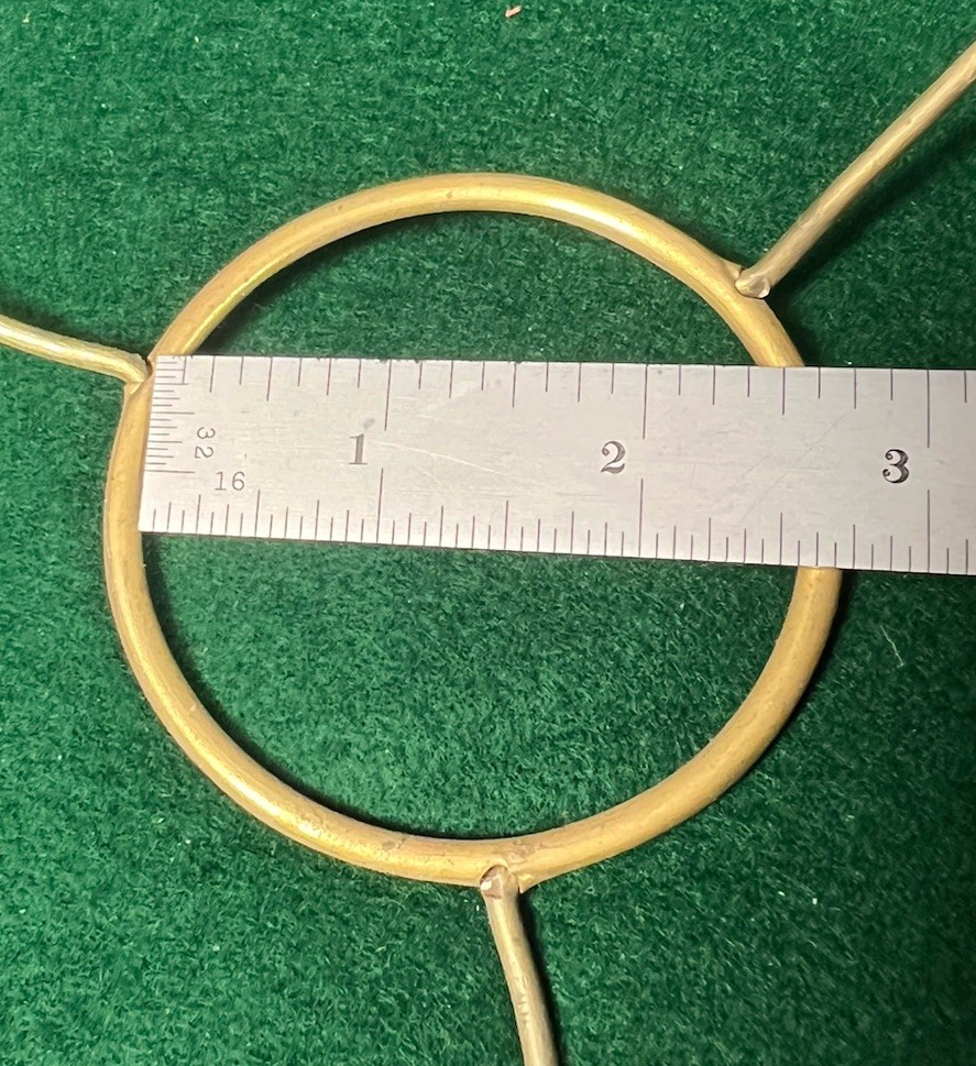 Brass 10” Shade Holder 2-9/16” Mount