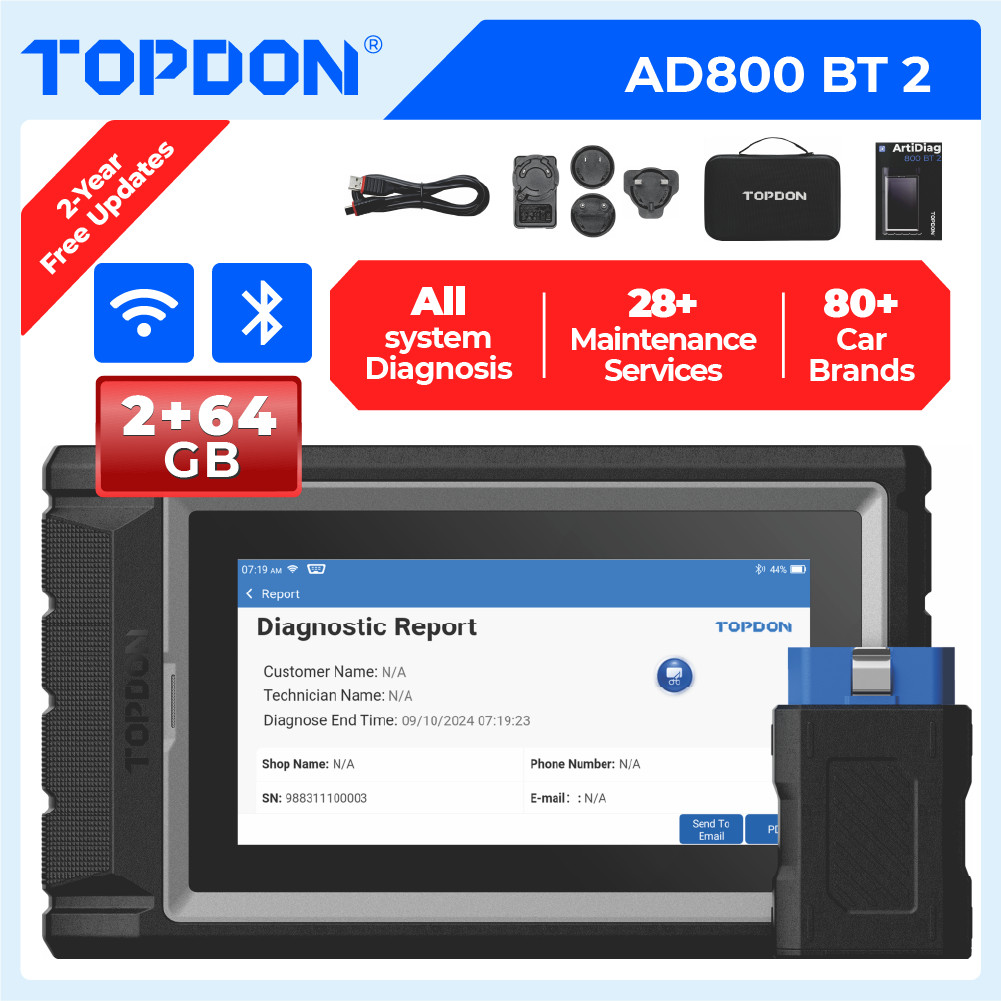 🔥TOPDON ArtiDiag800BT 2 Car Diagnostic OBD2 Code Scanner All System Scan Tool