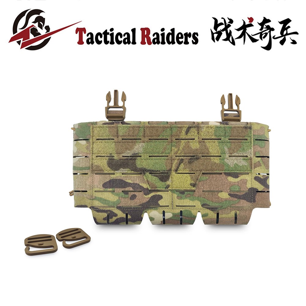 Tactical Triple 5.56 Mag Pouch Chest Front Panel Bag For ARC Placard V4 Ves t