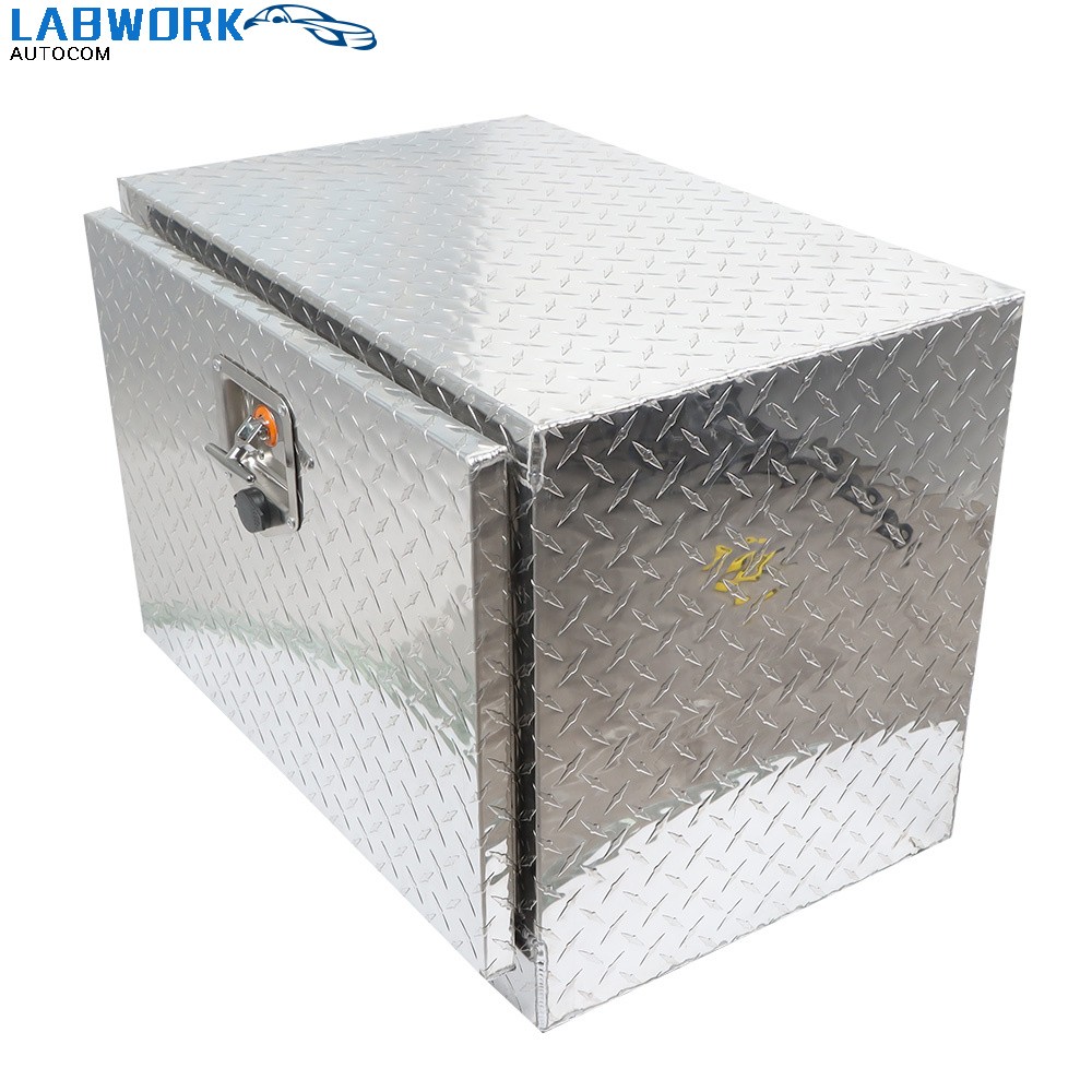 Silver 24"X18"X17" Aluminum Under body Bed Trailer RV Truck Storage Tool Box