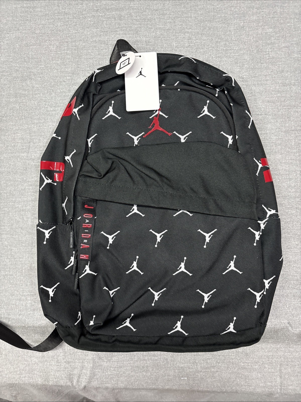 Nike Air Jordan Air Patrol All Over Print Backpack Bag Black 9A0172 W0G New