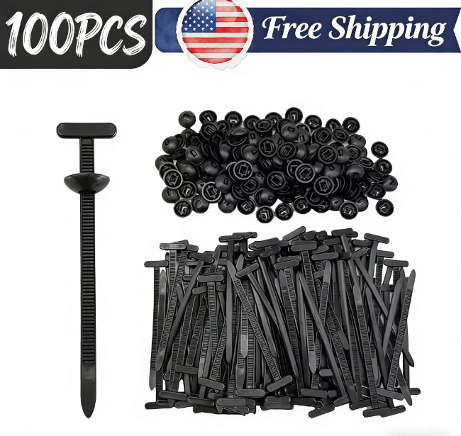 100PCS Heavy Duty Self-Locking Nylon Cable Ties Universal Zip Ties