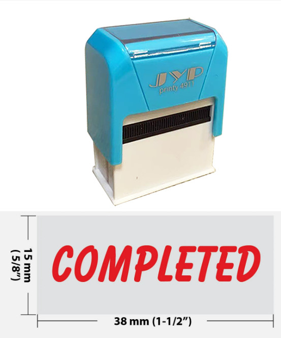 Completed  - Self Inking Rubber Stamp - JYP 4911R-21  (RED INK)