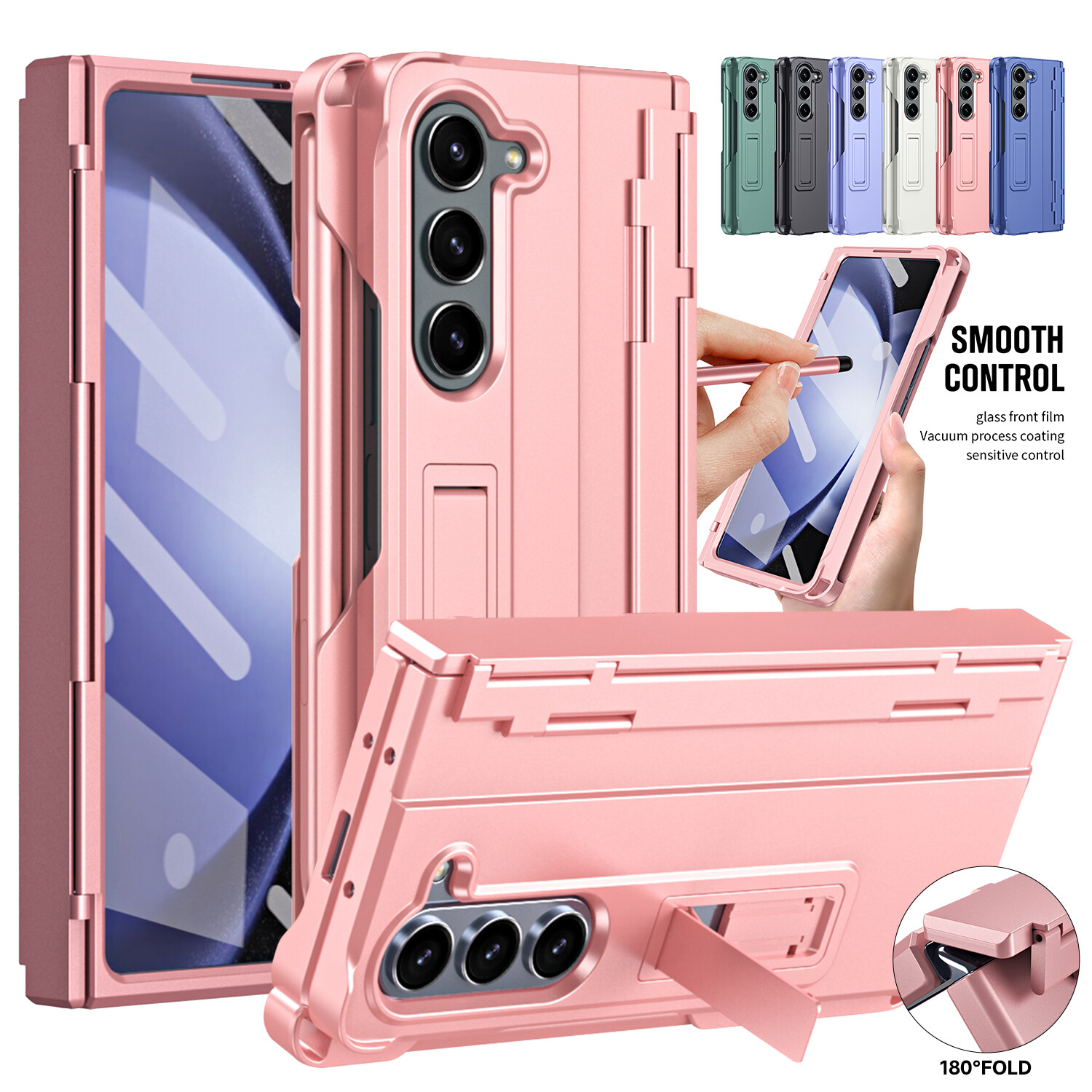 For Samsung Galaxy Z Fold 6 5 4 3 Hinge Shockproof Case Screen Protector w/ Pen