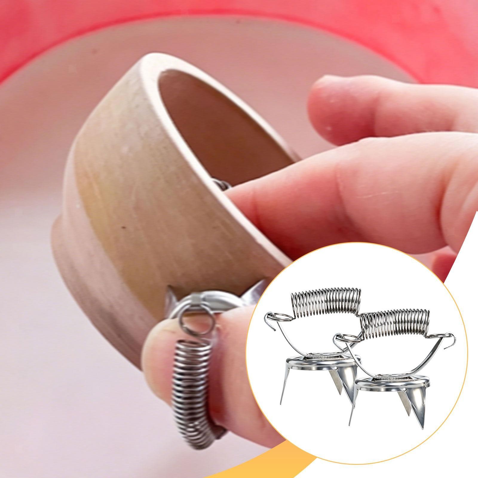 2Pcs Pottery Clay Glaze Clamps Portable Practical Lightweight Glazing Tongs