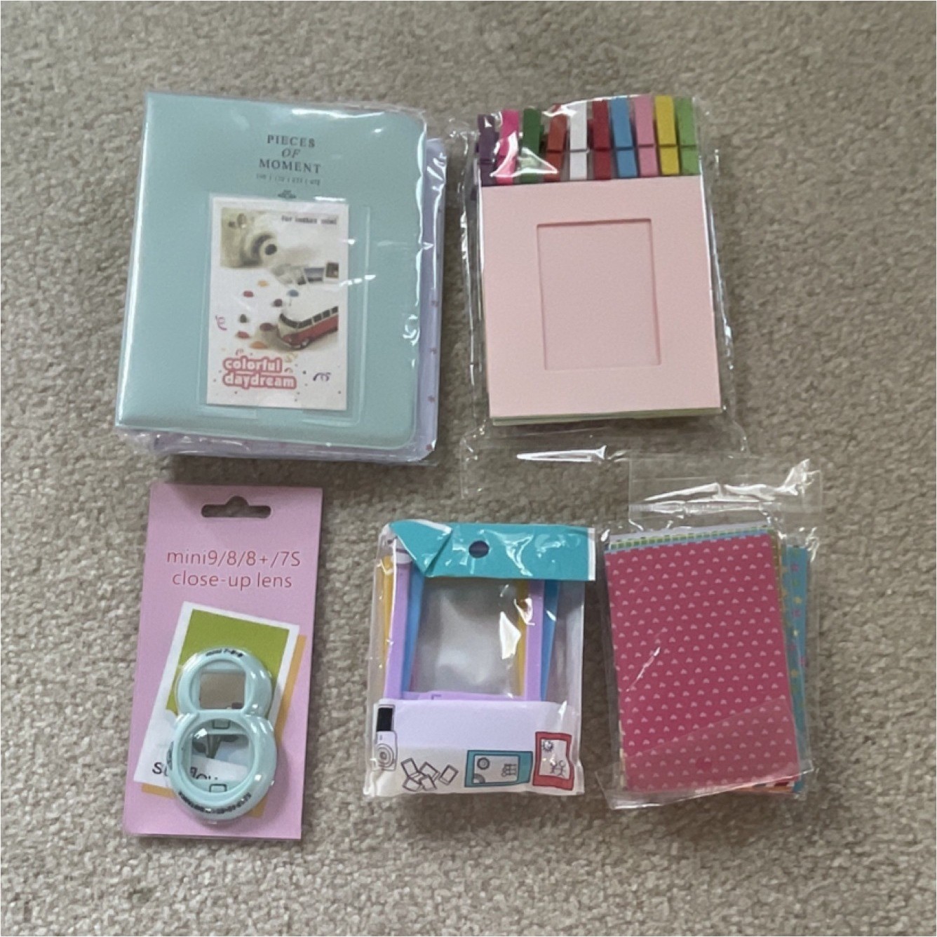 Polaroid Film  Instax Mini 9/8/8+/7S Accessory Bundle Close-Up Lens Album Frames