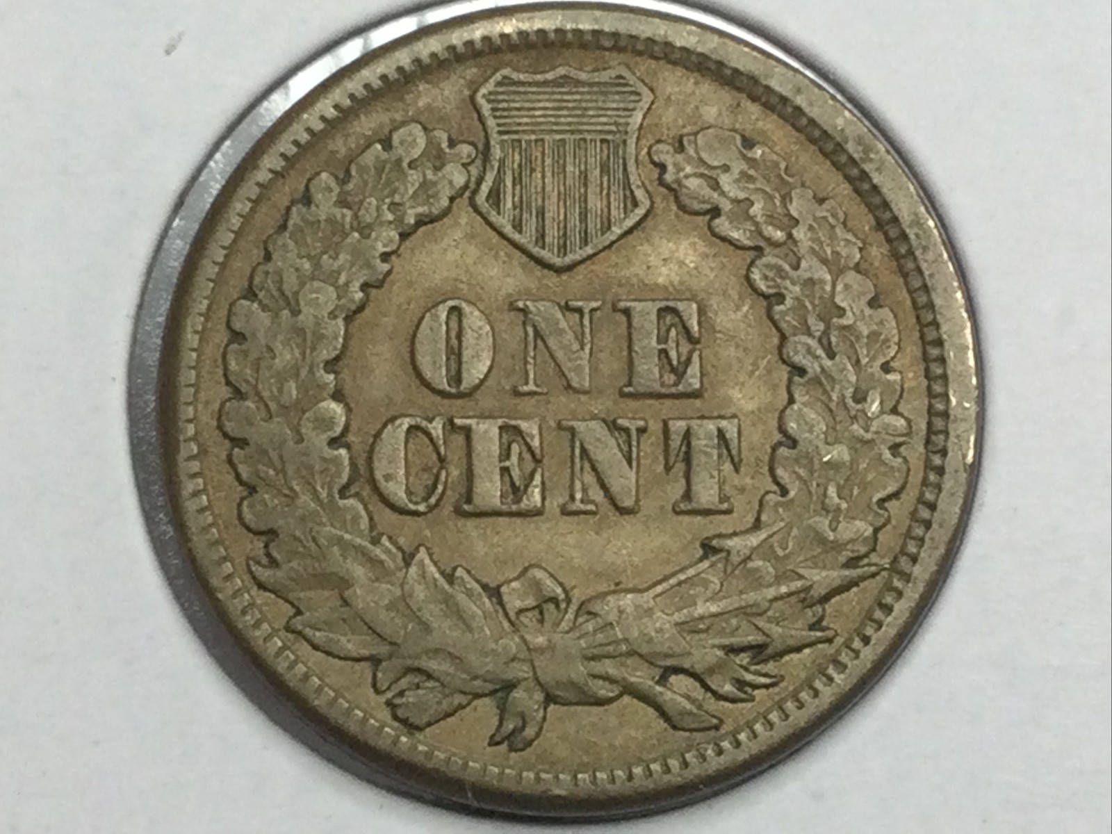 1863 Copper Nickel Indian Cent in very fine