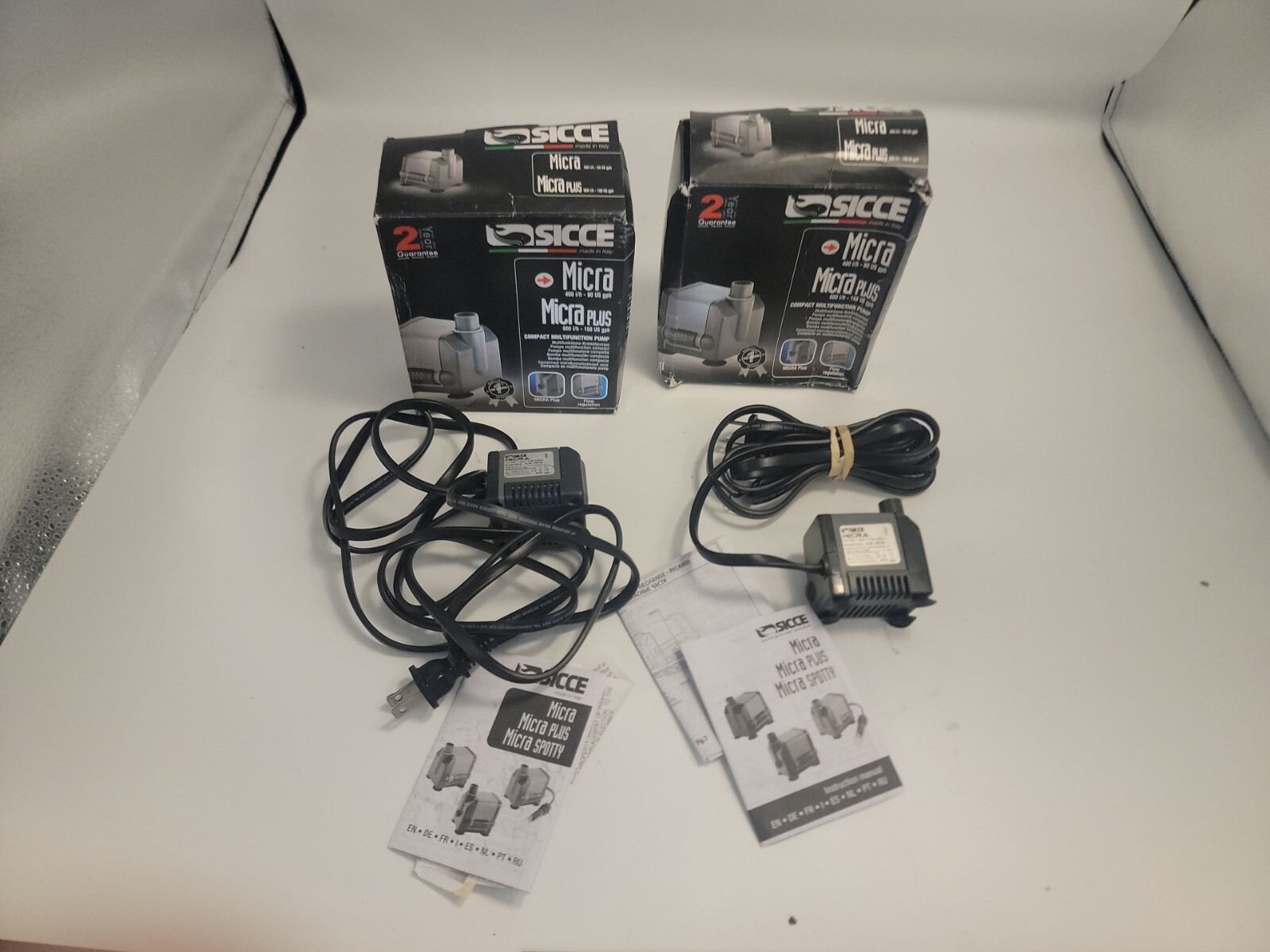 SICCE MICRA AQUARIUM WATER PUMP HEAD (90 GPH) (Lot of 2)