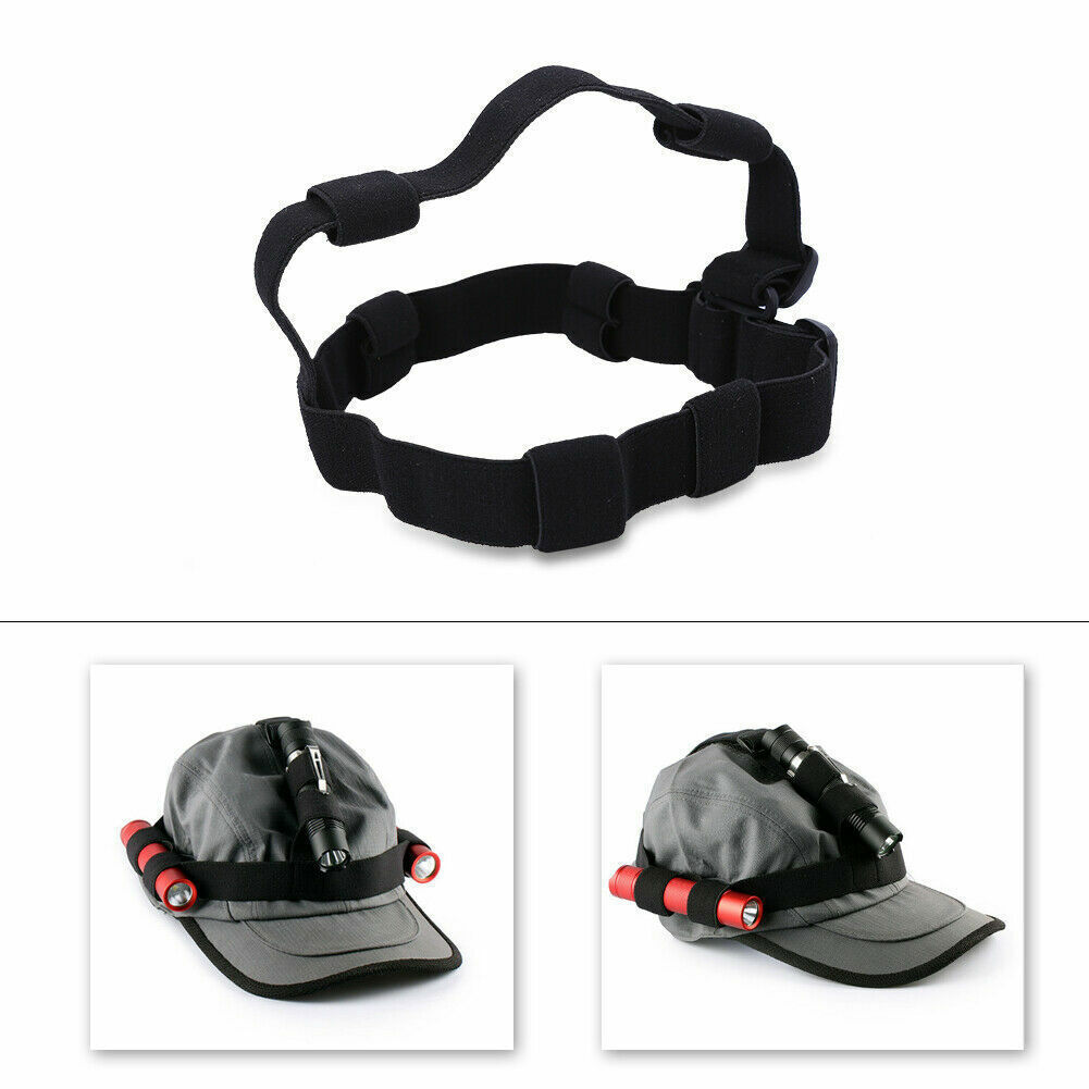 Nylon Elastic Adjustable Headband Belt Headlight Lamp Head Strap For Flashlight
