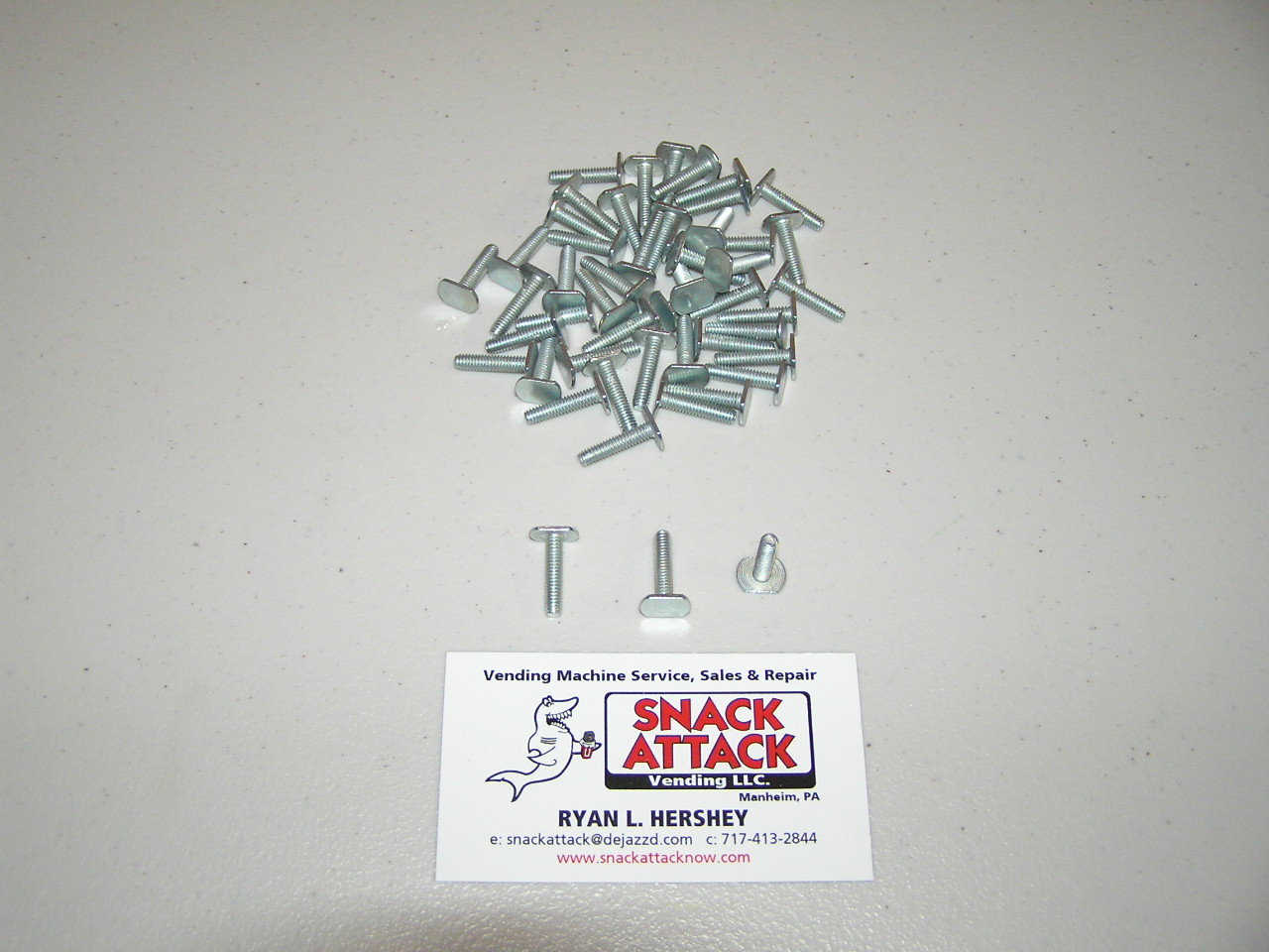 (50) DIXIE NARCO & VENDO SODA VENDING MACHINE "T" BOLTS & NUTS For Front Panel