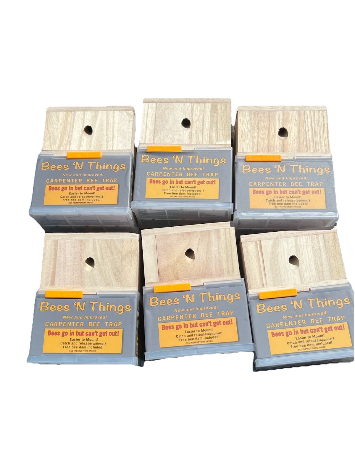 New Bees 'N Things Outdoor Carpenter Bee Traps - Lot of 6