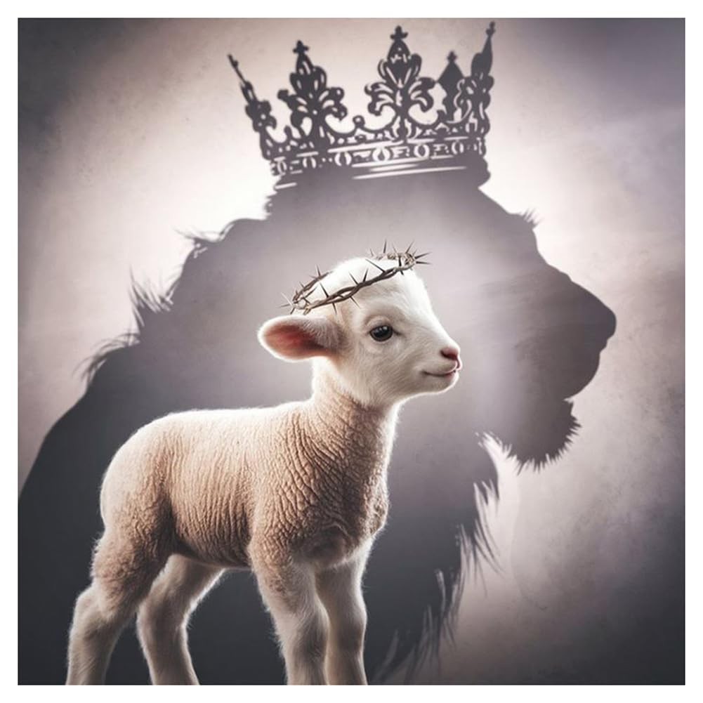 DPDAKIT Christ Diamond Art Kits for Adults, 12 inches by 12 inches, Sheep