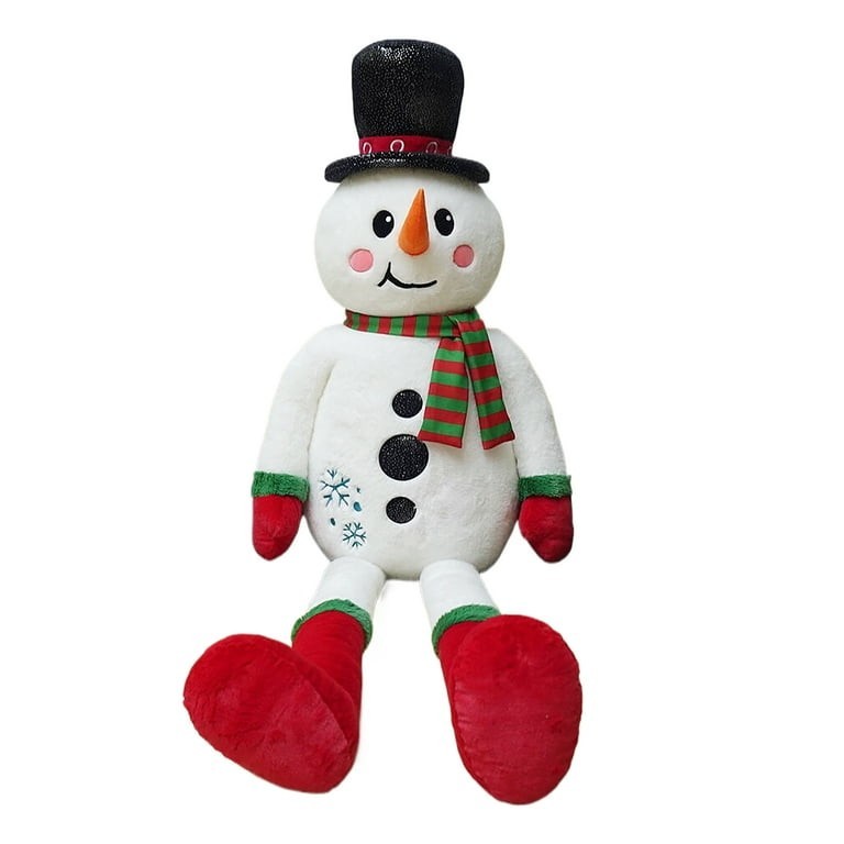 54" Jumbo Snowman Plush Christmas Decor Soft Holiday Time NWT