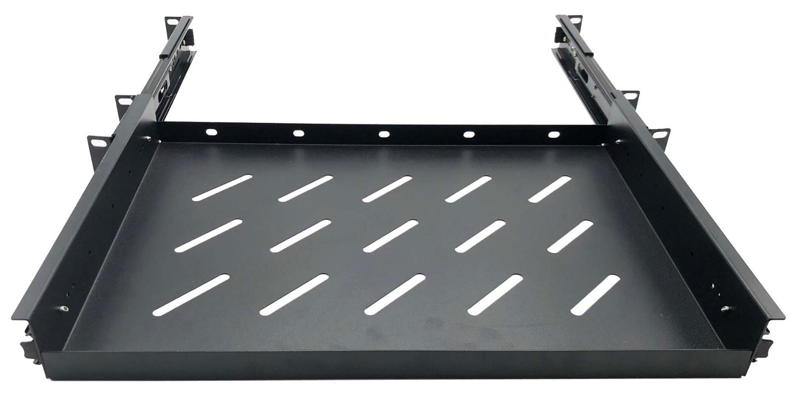 19" Rack Mount ADJUSTABLE Pull-Out Sliding Keyboard Mouse Network Shelf Tray