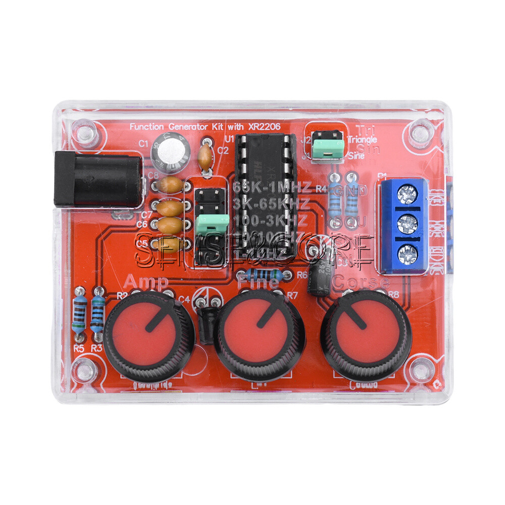 XR2206 Function Signal Generator Finished Sine Triangle Square Wave 1HZ-1MHZ-