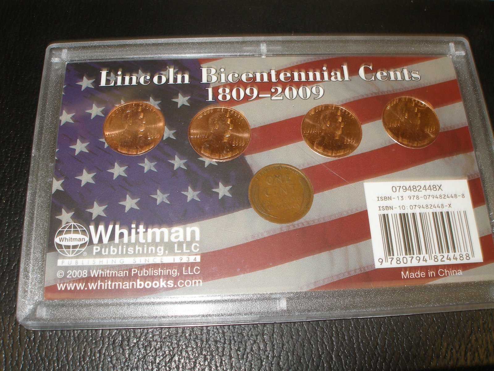 2009-P- 4 coin Lincoln bicentennial with 1909-P wheat penny