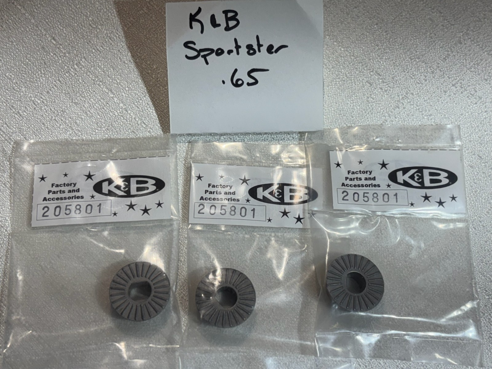 K&B SPORTSER .65 PROP DRIVE PLATE LOT OF 3     # 20-5801
