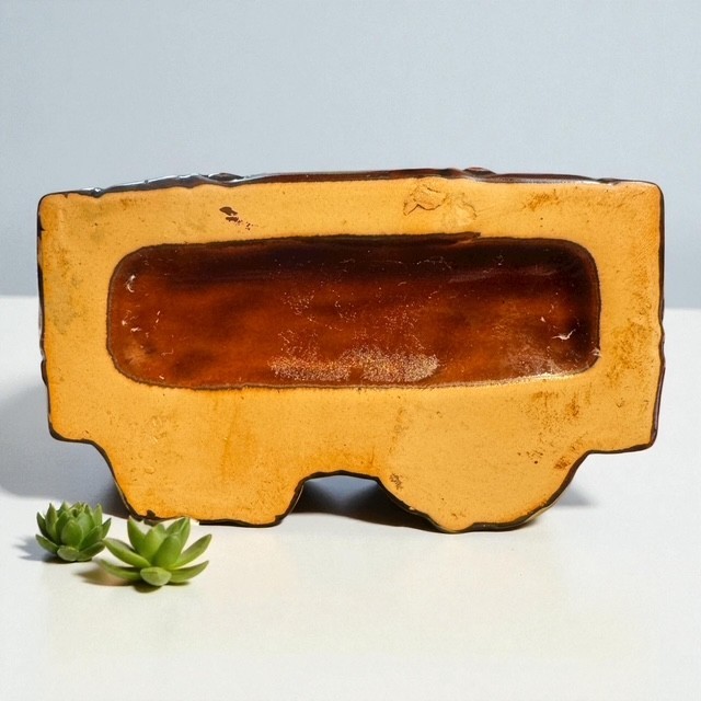 Ceramic BAMBOO and ELEPHANTS Planter Trunks Up for Luck