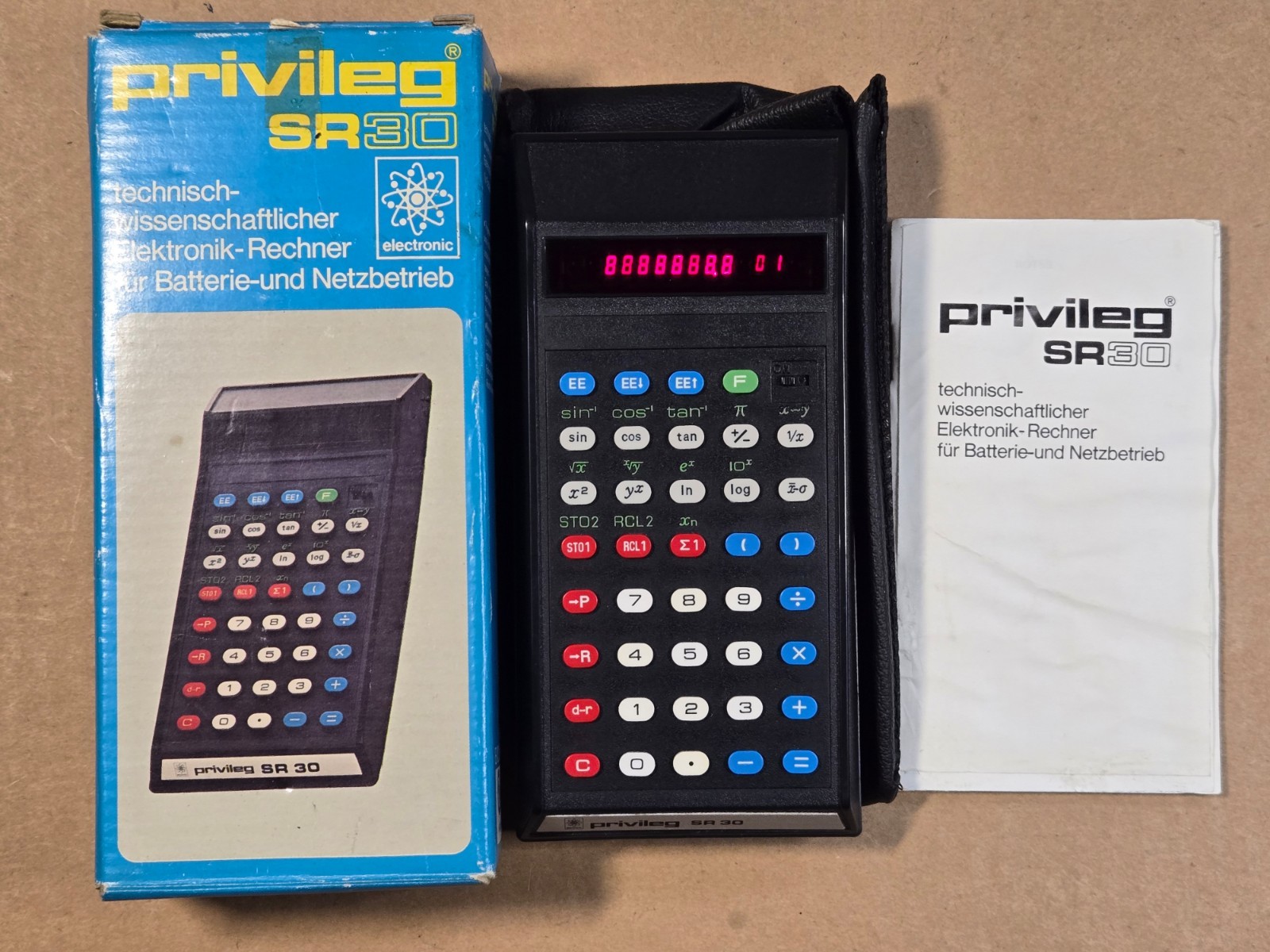 Privileg SR30 Vintage RARE Calculator in Box - Near Mint Working Great