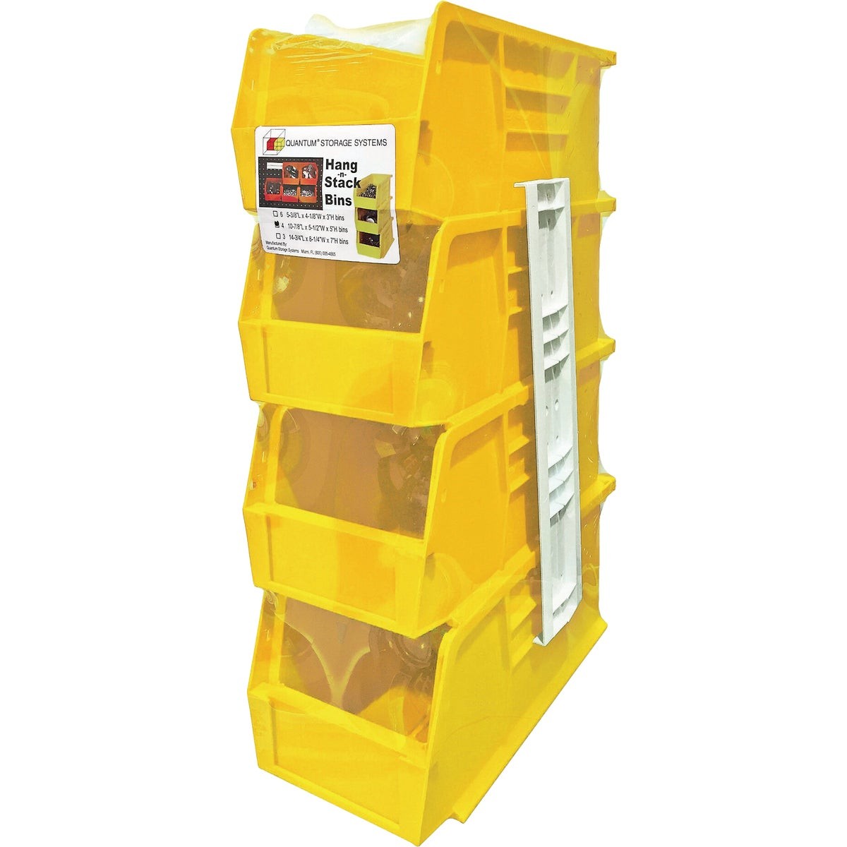 Storage Medium Yellow Stackable Parts Bin (4-Pack) RQUS230YL  Storage RQUS230YL