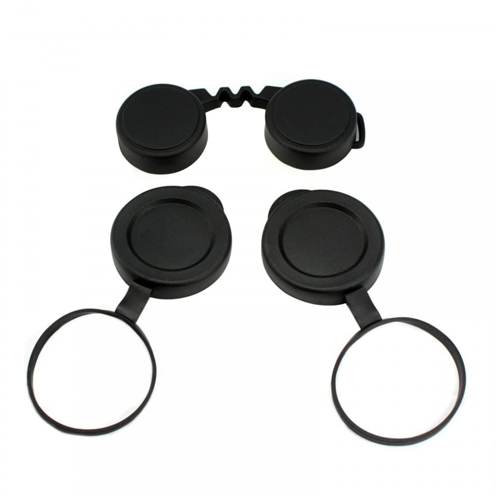 10x42 Optics Binocular Caps, Objective Lens Caps Rubber Waterproof Binoculars...