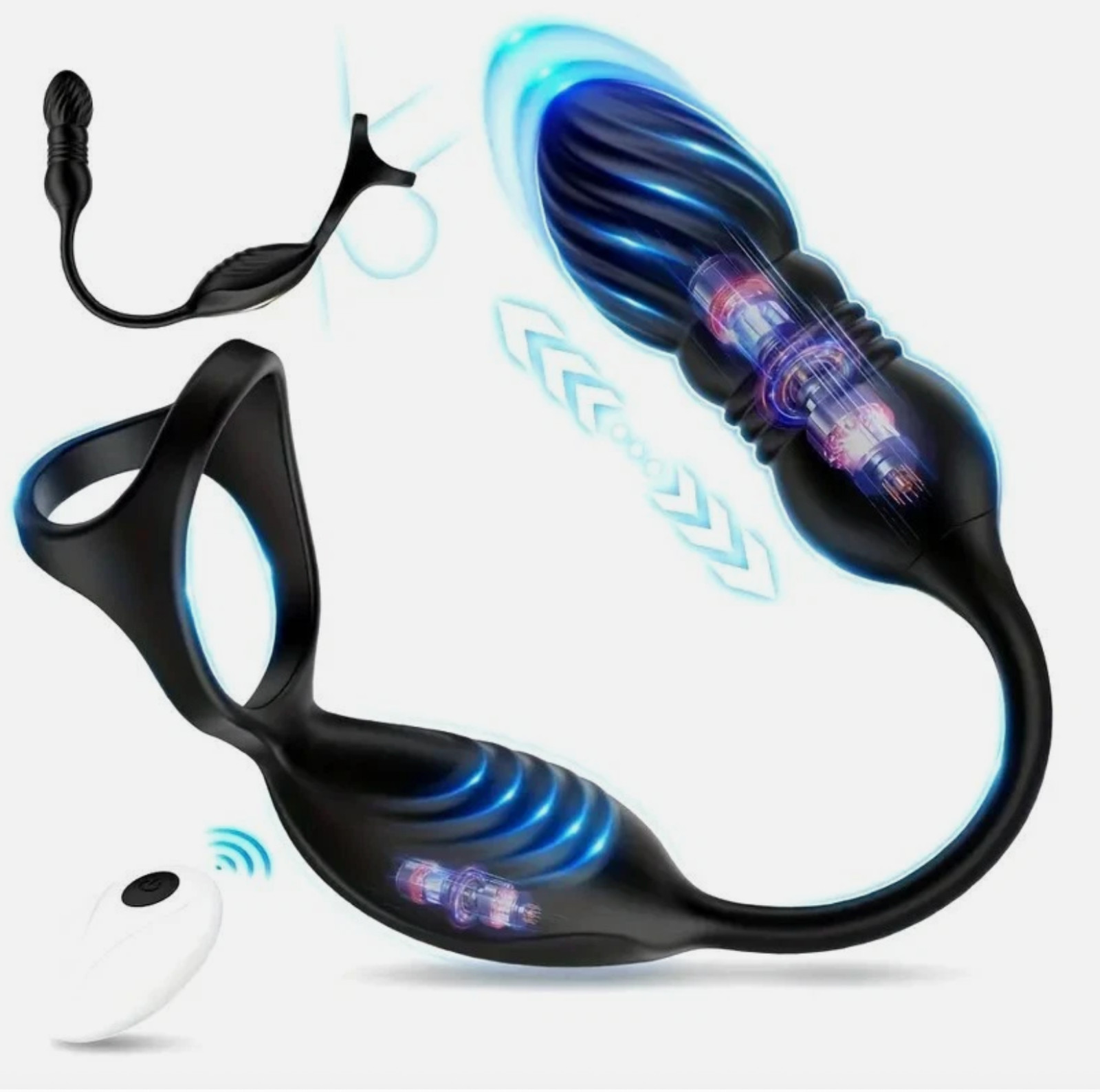Electric Telescopic Prostate Massager Vibrator Waterproof for Men Adult Toy