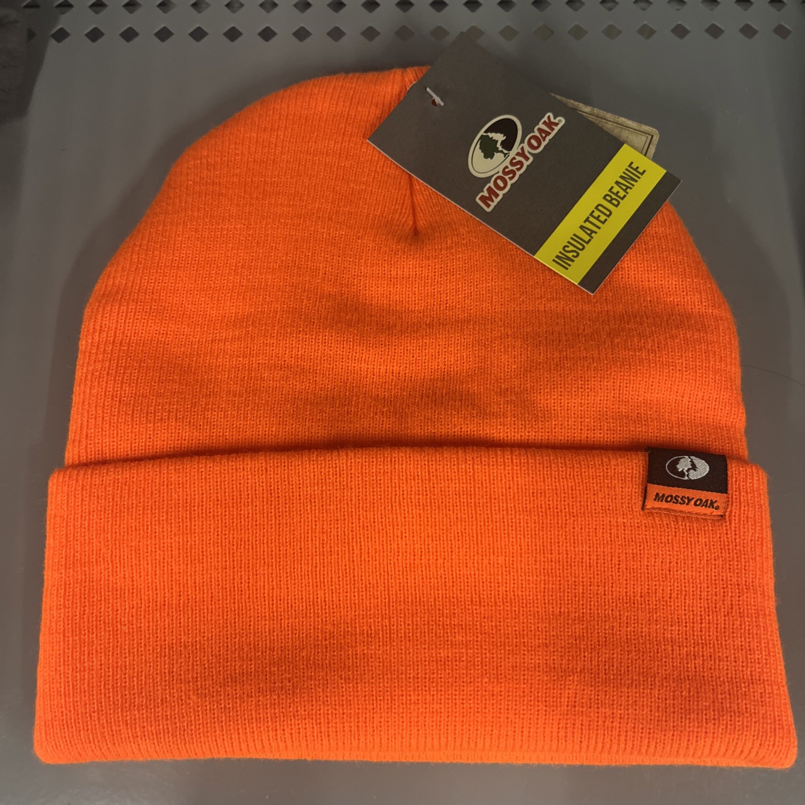 Mossy Oak Neon Orange Beanie One Size Fits Most Hunting Fishing Outdoors