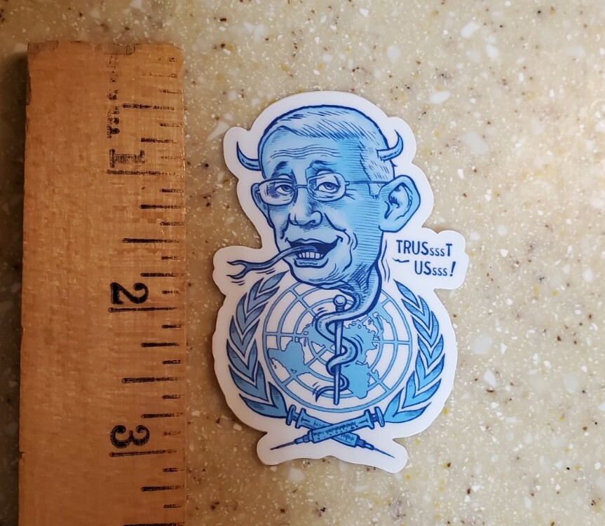 Vaccine Salesman 💉 ARREST FAUCI VARIETY PACK LOT OF 3 stickers