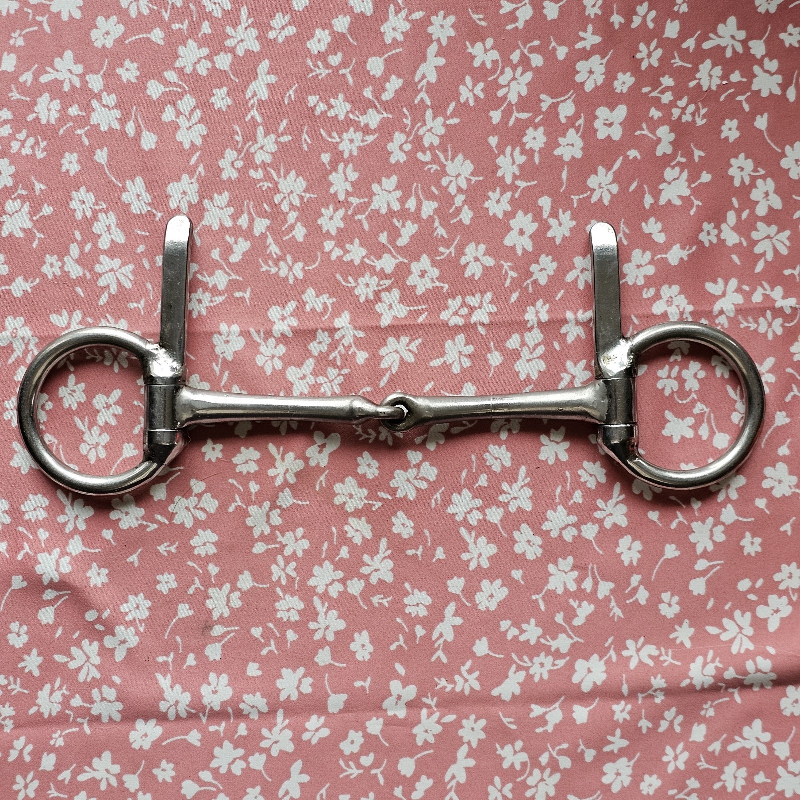 Half Cheek Smooth Snaffle Driving Bit 4 7/8" Single Jointed Used
