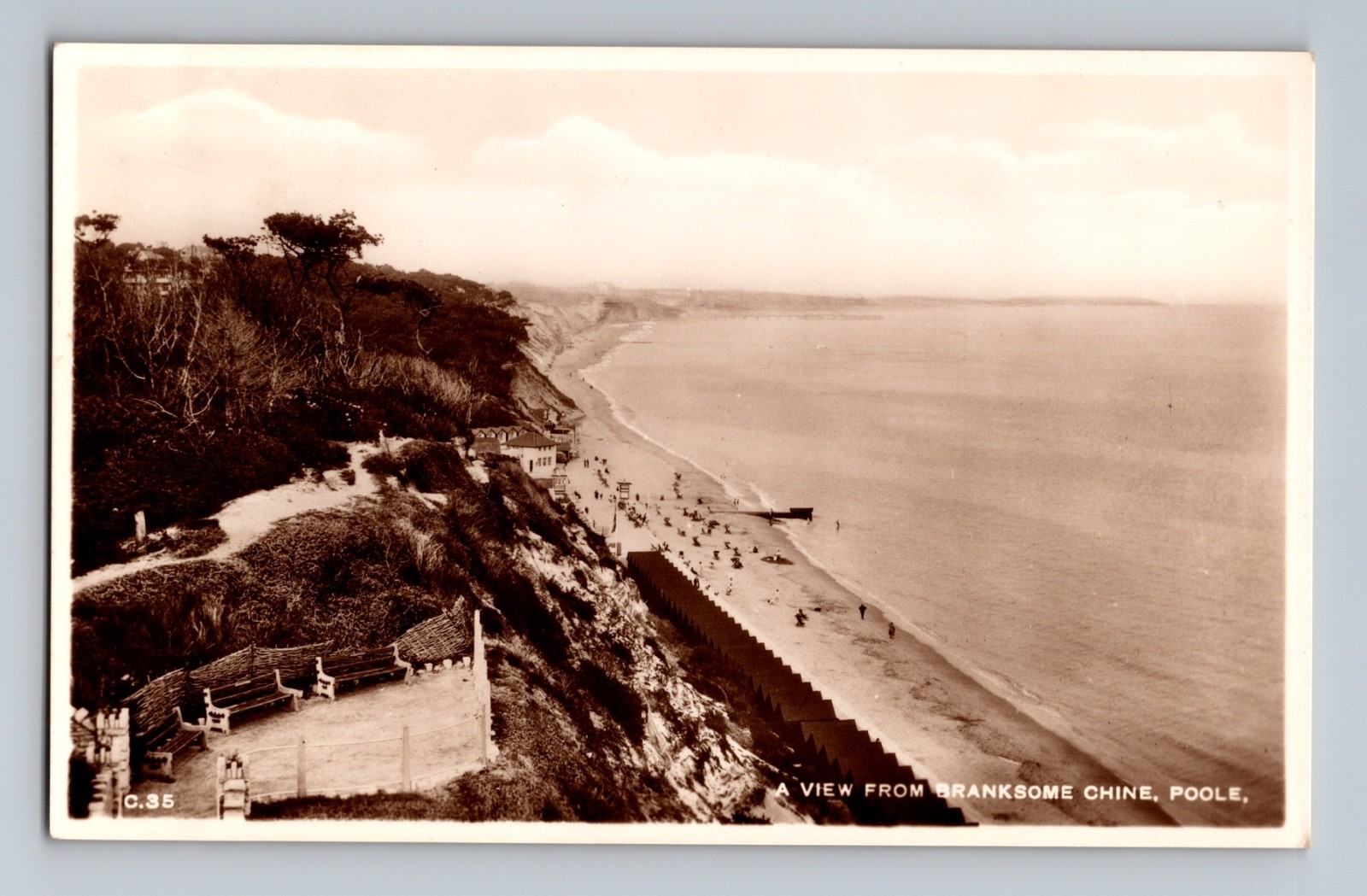 A View From Branksome Chine Poole Dorsey Bournemouth Postcard