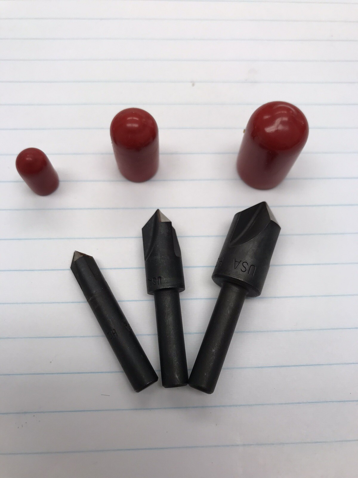 3 pc. kit  1/4, 3/8, 1/2”  82 DEGREE HS 3FLUTE CENTER REAMER C/SINKS USA (O13)