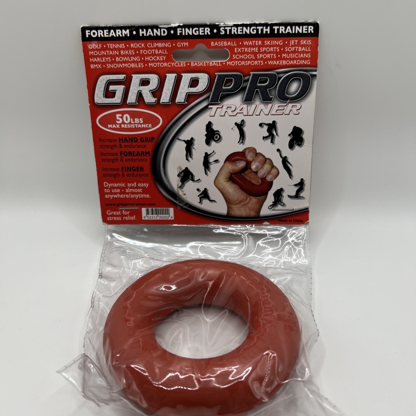 Grip Pro Trainer Hand and Forearm Exerciser - 50 lbs. Max Resisitance New