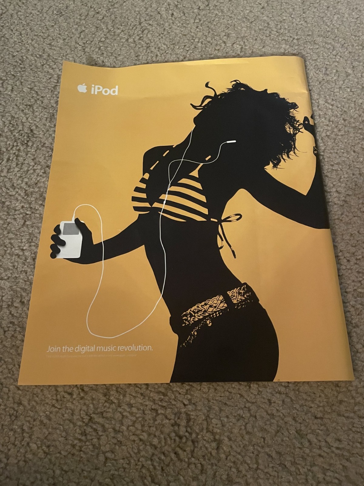 Vintage 2005 APPLE iPOD Poster Print Ad WOMAN BIKINI
