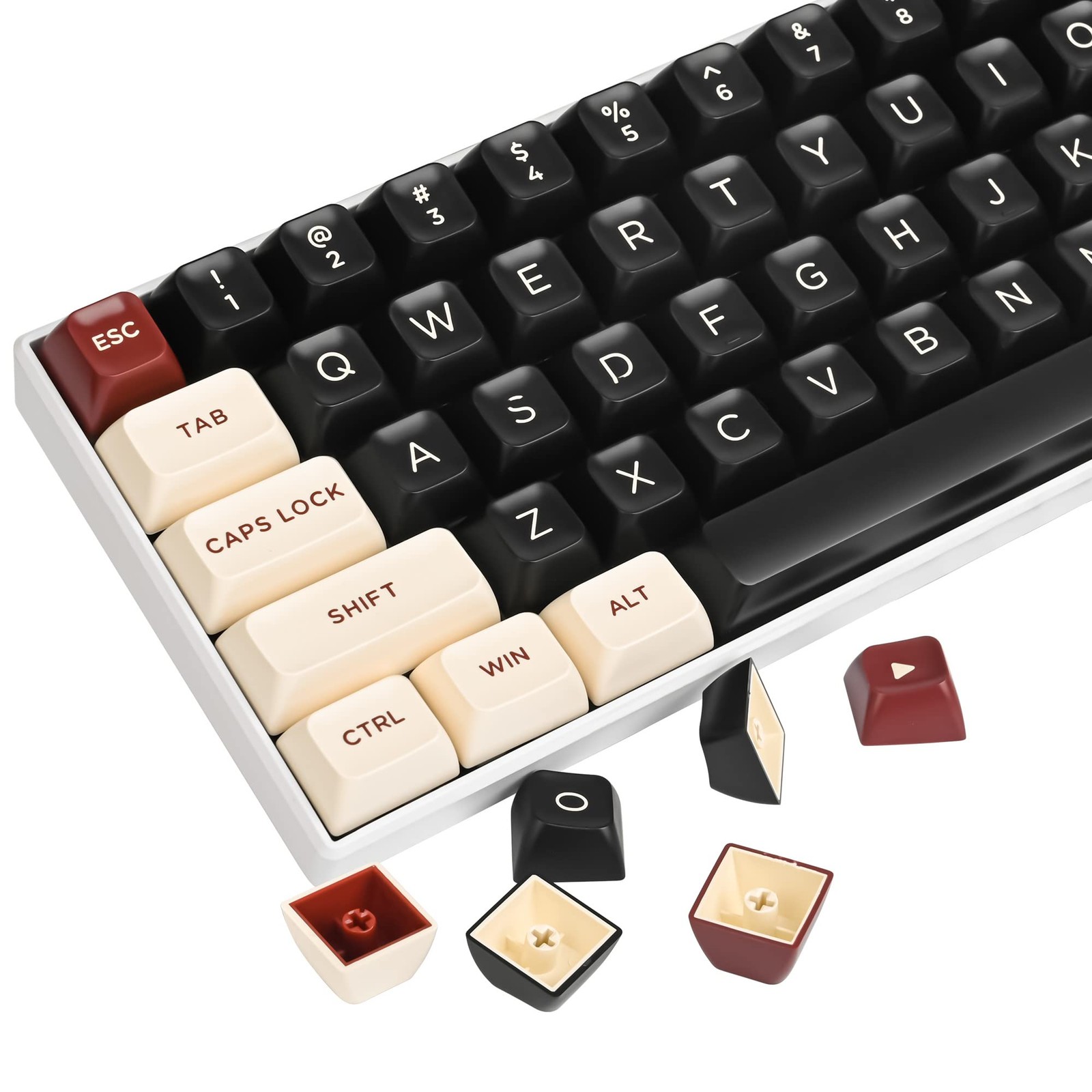 Rome Retro PBT Keycaps 150 Keys ASA Profile Double Shot ISO ANSI MX Set