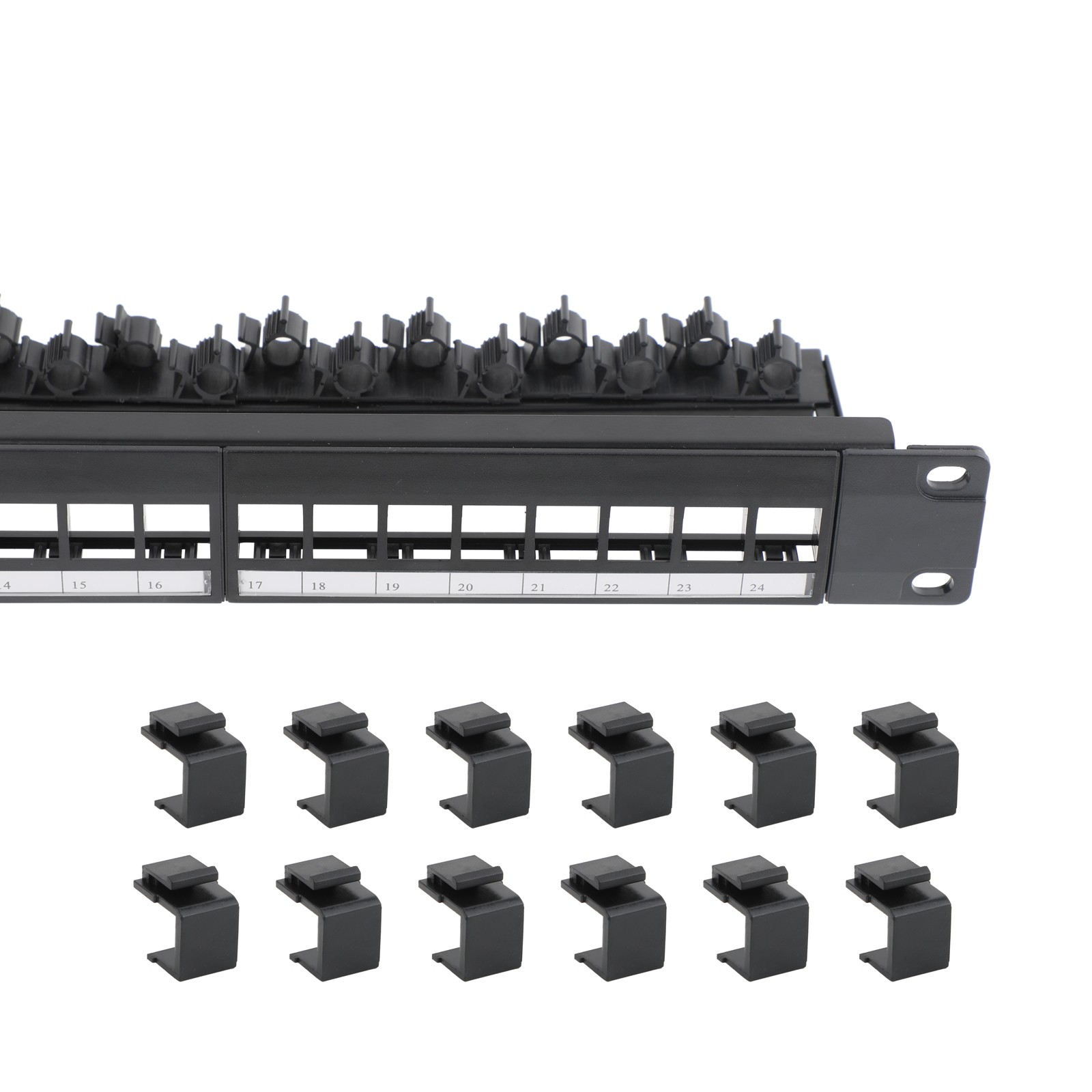 24/48 Port Patch Panel With Blank Keystone Blank Cat6 Rackmount Panel 19 inch