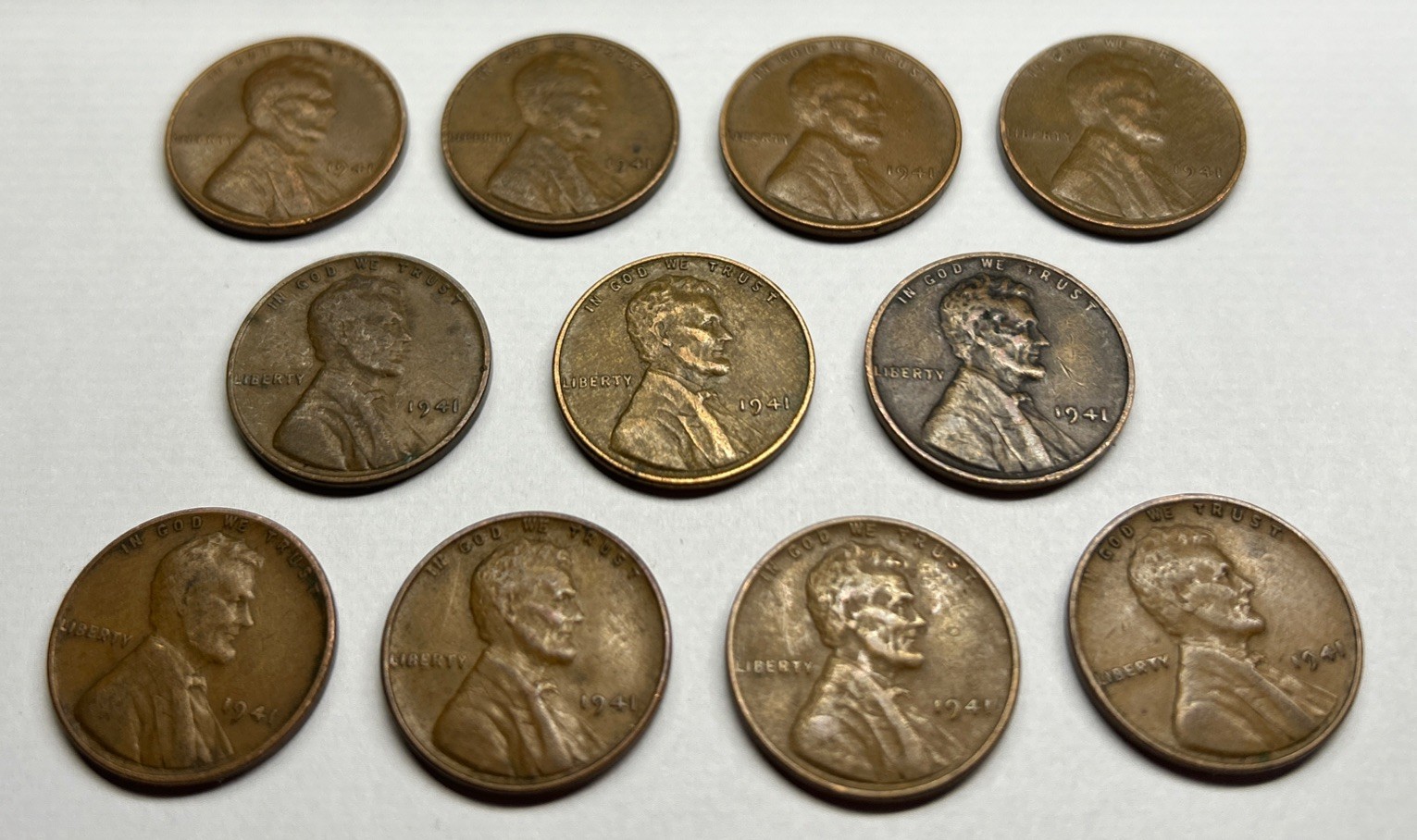 One Or More Very Fine 1941 P Lincoln Wheat Small Cent Pennies VF Philadelphia 1c