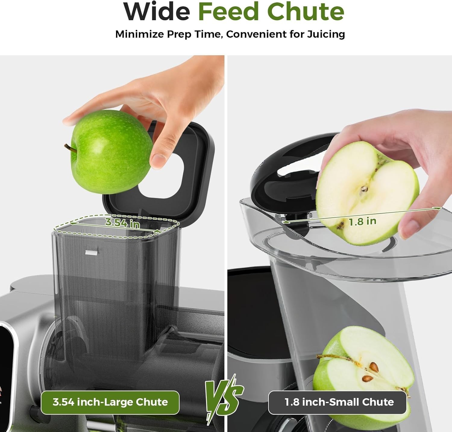 WETIE Cold Press Juicer Machine Gray Touch Screen Quiet with Adjustable Pressure
