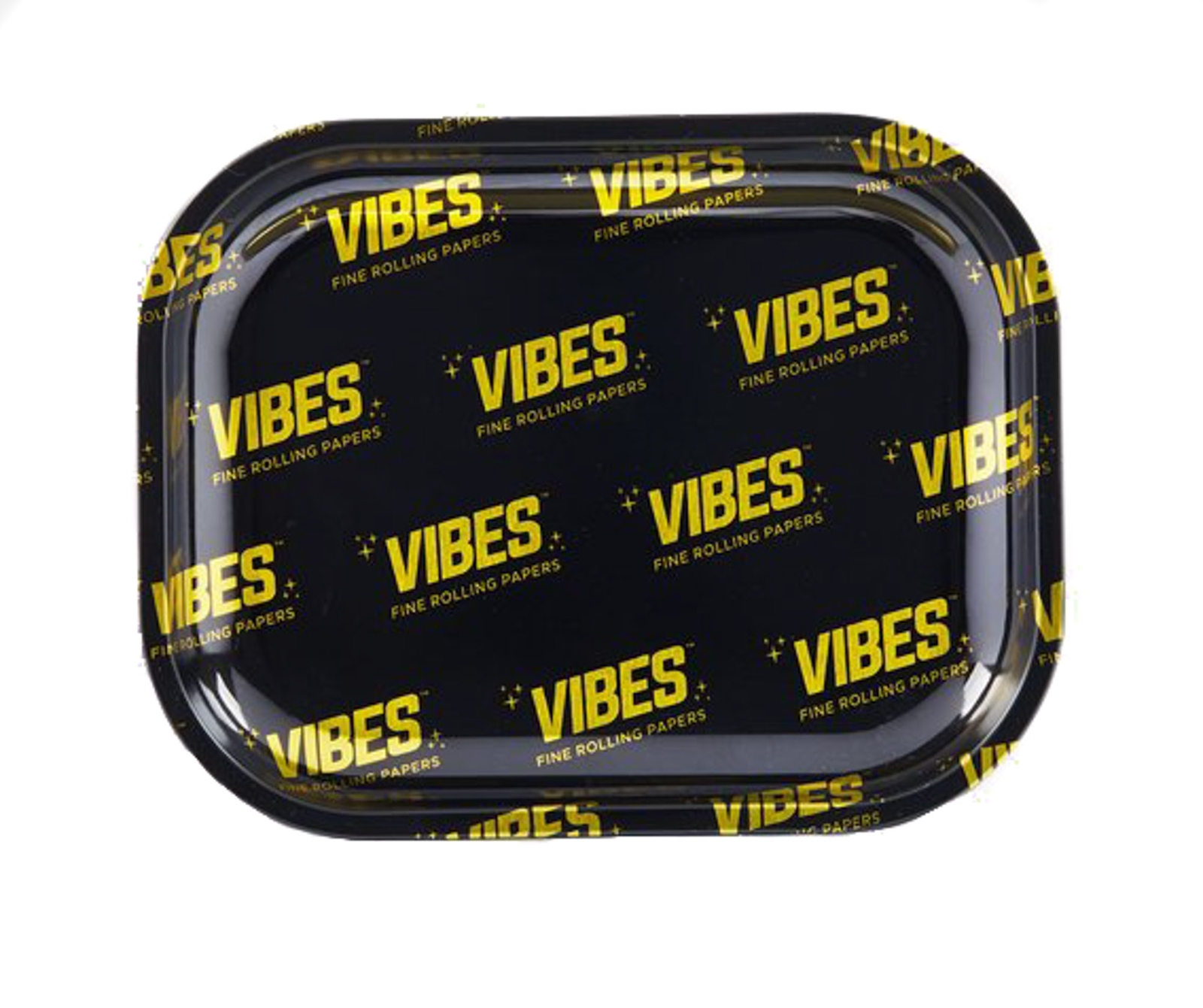 VIBES® SIGNATURE METAL ROLLING TRAY SMALL PREMIUM METAL TRAY FREE SHIPPING *USA*