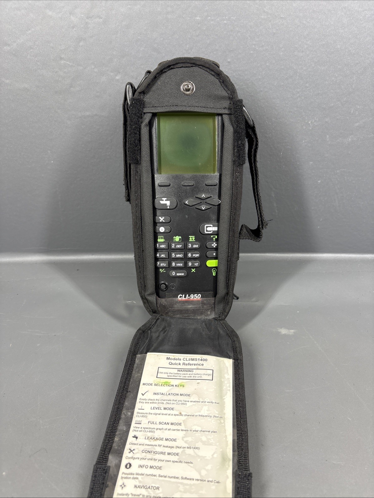 JDSU CLI-950 CATV Cable Leakage Meter For Parts Repair w/ Case