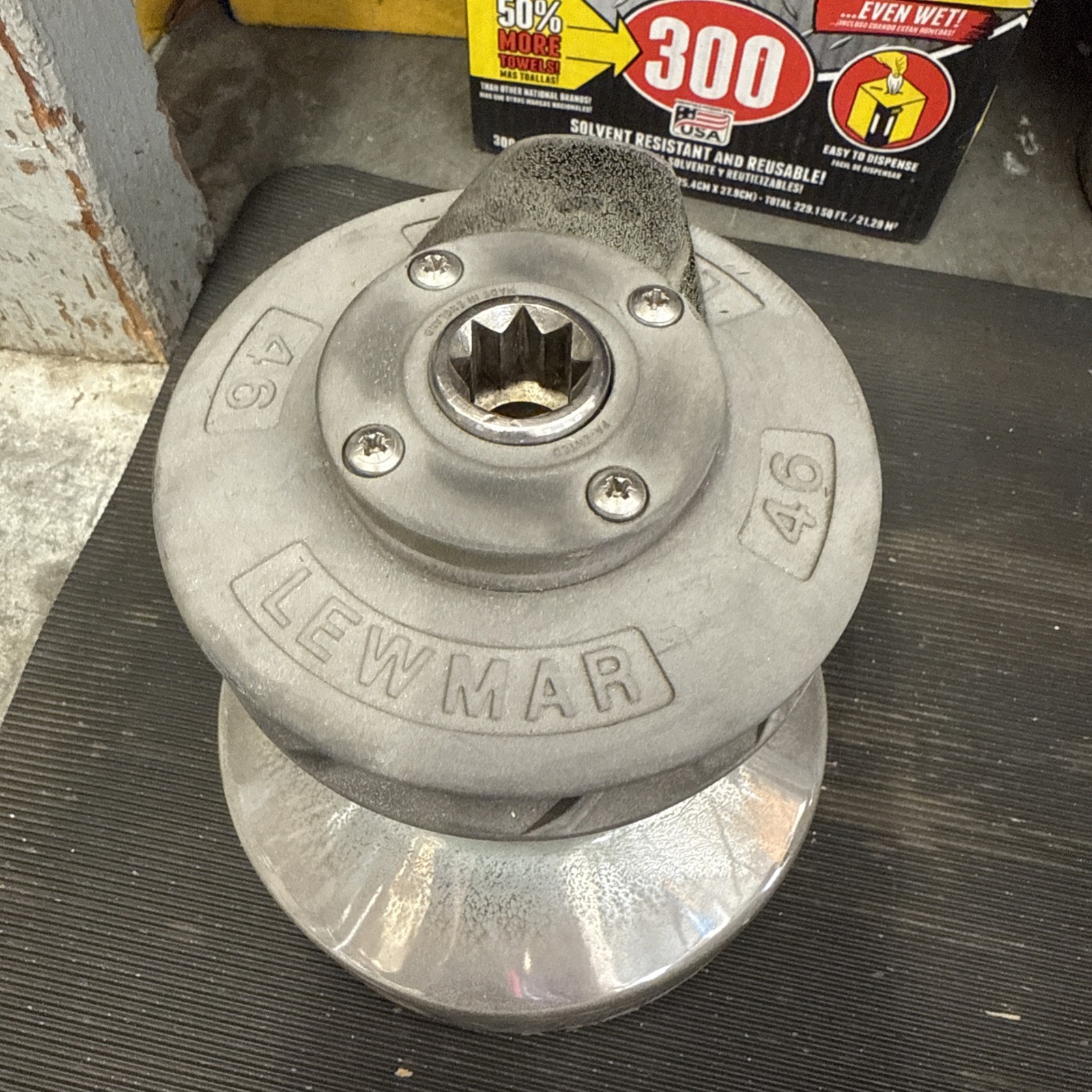 Lewmar 46st self tailing chrome winch - working take off used