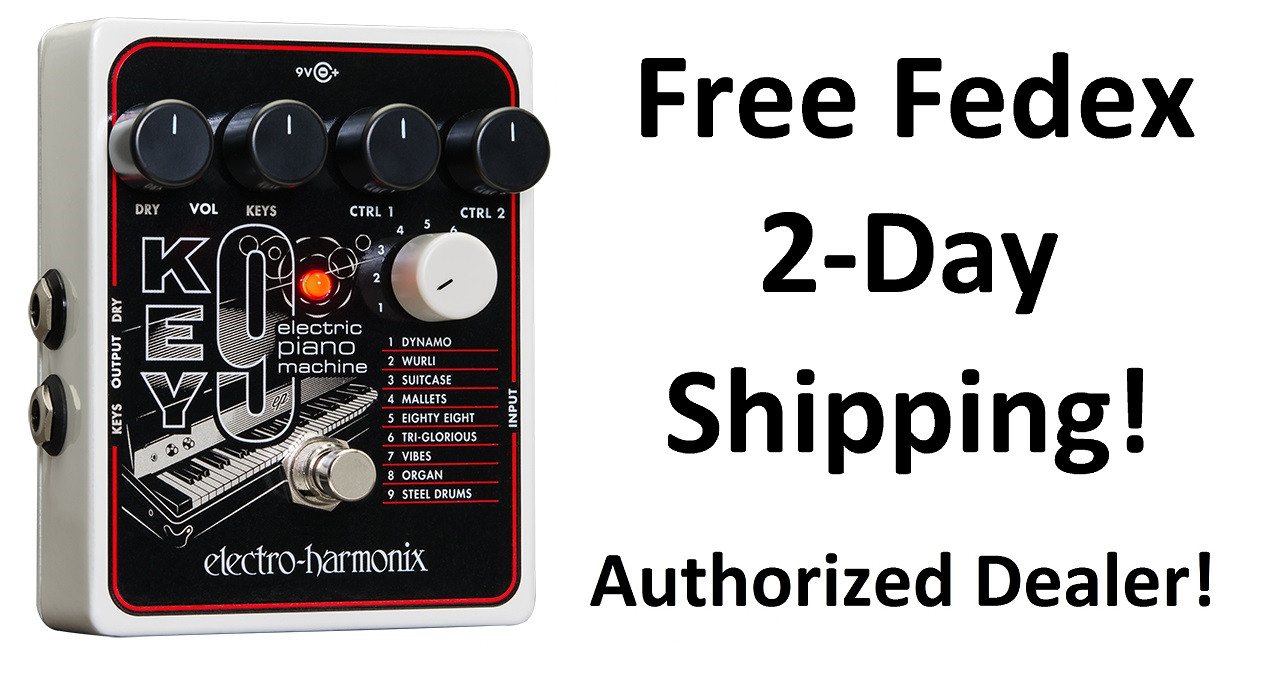 New Electro-Harmonix EHX KEY9 Electric Piano Machine (KEY 9) Guitar Pedal