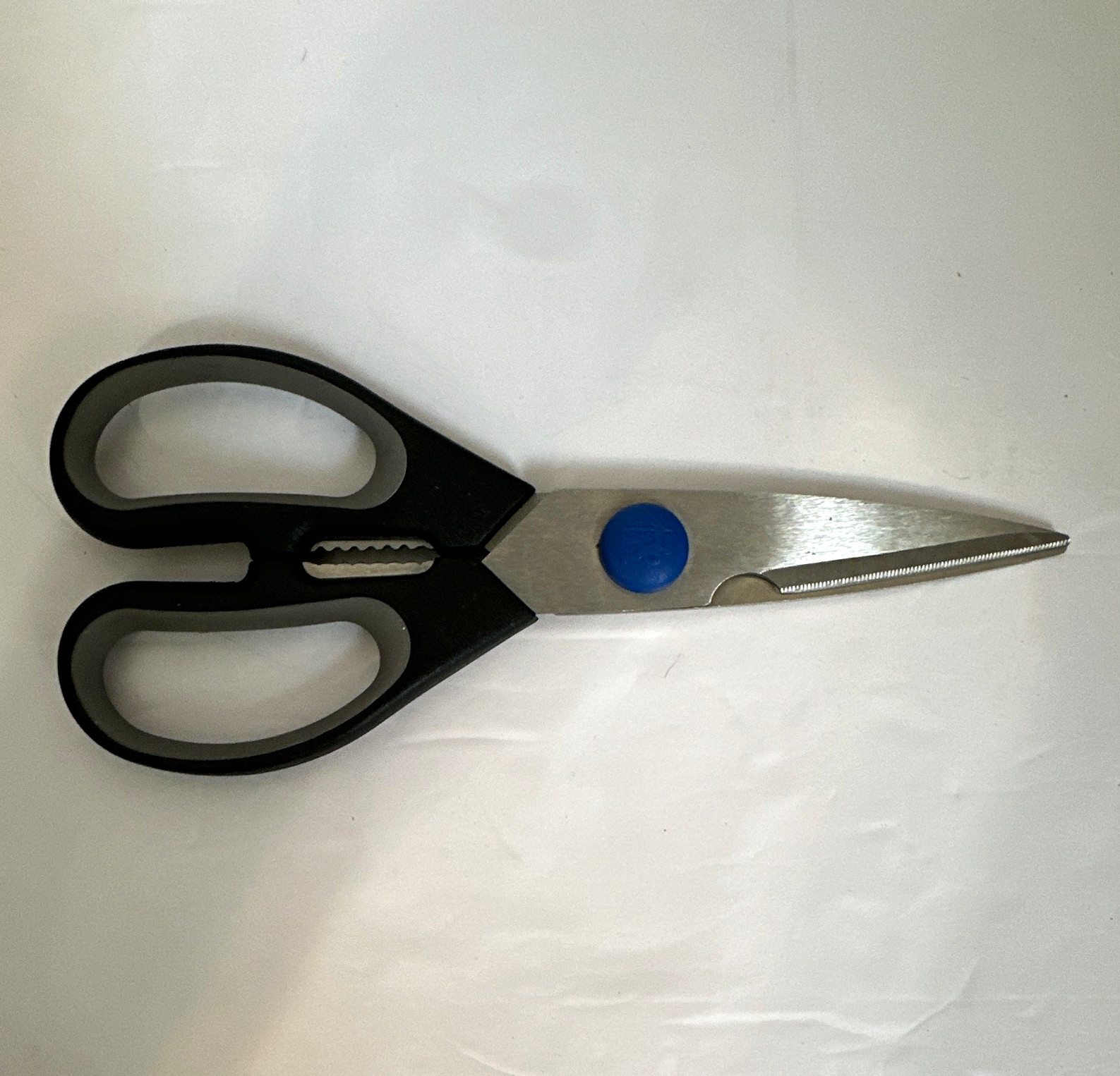ZWILLING Kitchen Shears Stainless Steel Straight Blade Soft Grip, Black/Blue