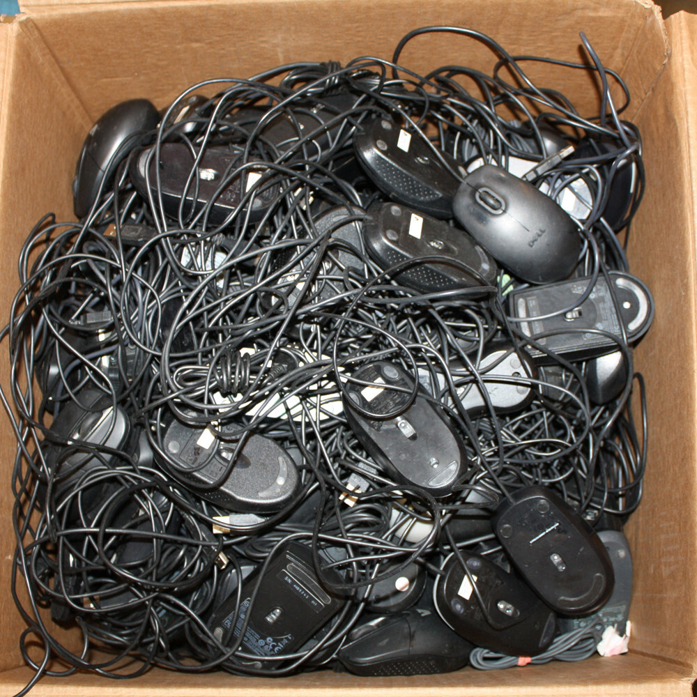 Lot of 80 Computer Mice USB Optical Mouse w/ Scroll Wheel Mixed Kingston Dell HP