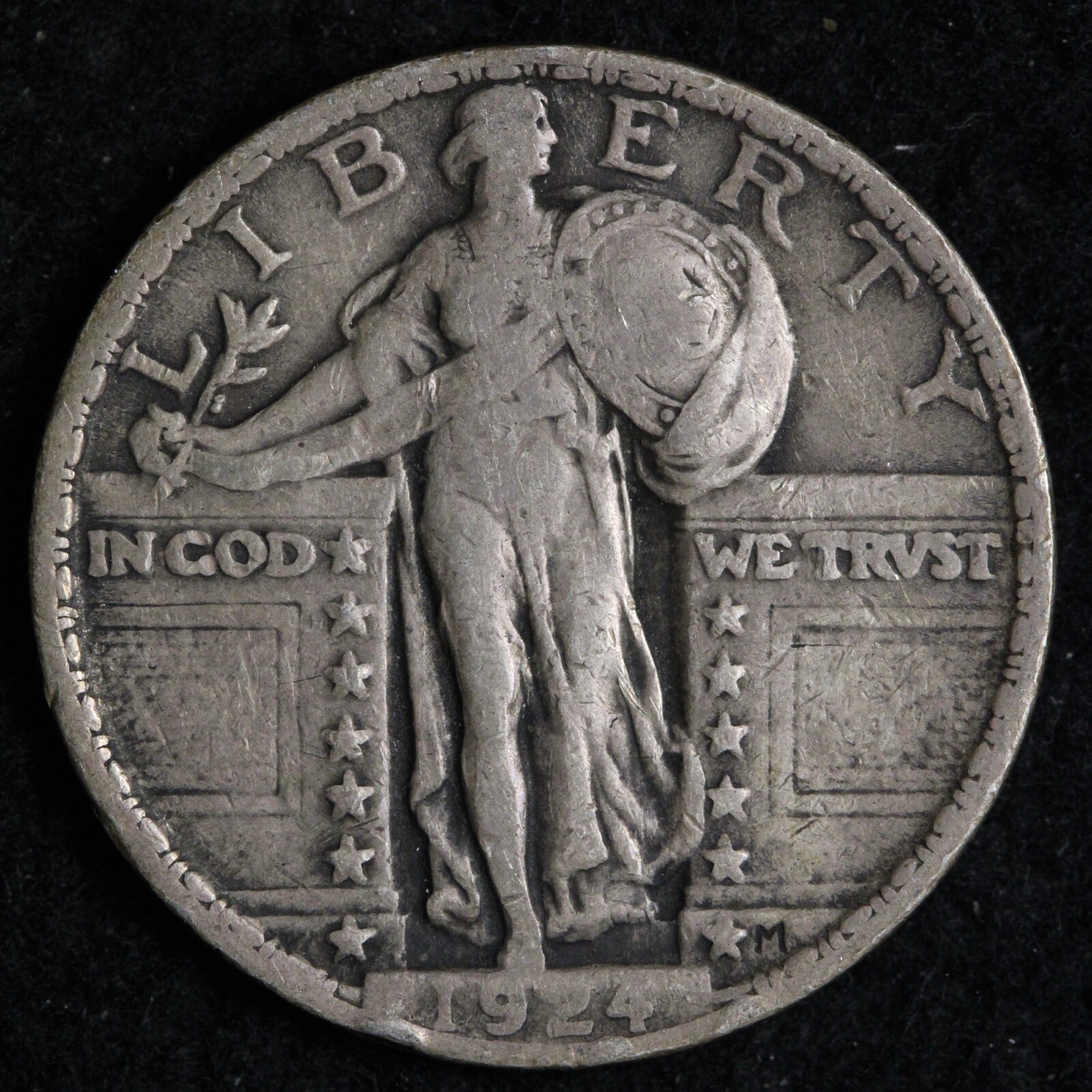 1924 Standing Liberty Silver Quarter VF+/XF E268 JVNB