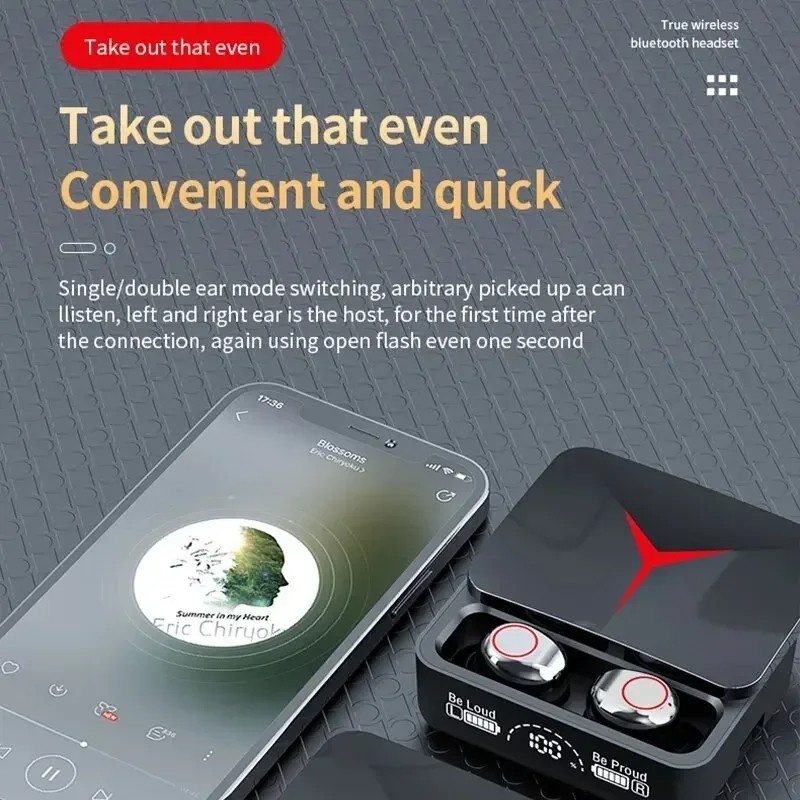 Bluetooth 5.3 TWS Wireless Earbuds Waterproof Headset Headphones Earphone Stereo