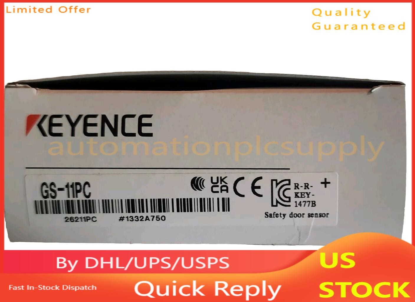 New KEYENCE GS-11PC Safety Interlocking Switch - Silver