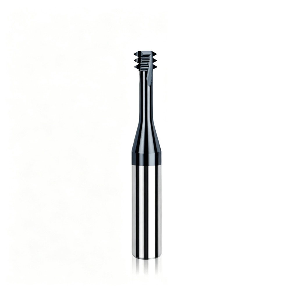 1/4-28 UN Solid Carbide Thread Mill HRC65 - TiAlN Coated - 3 Pitch