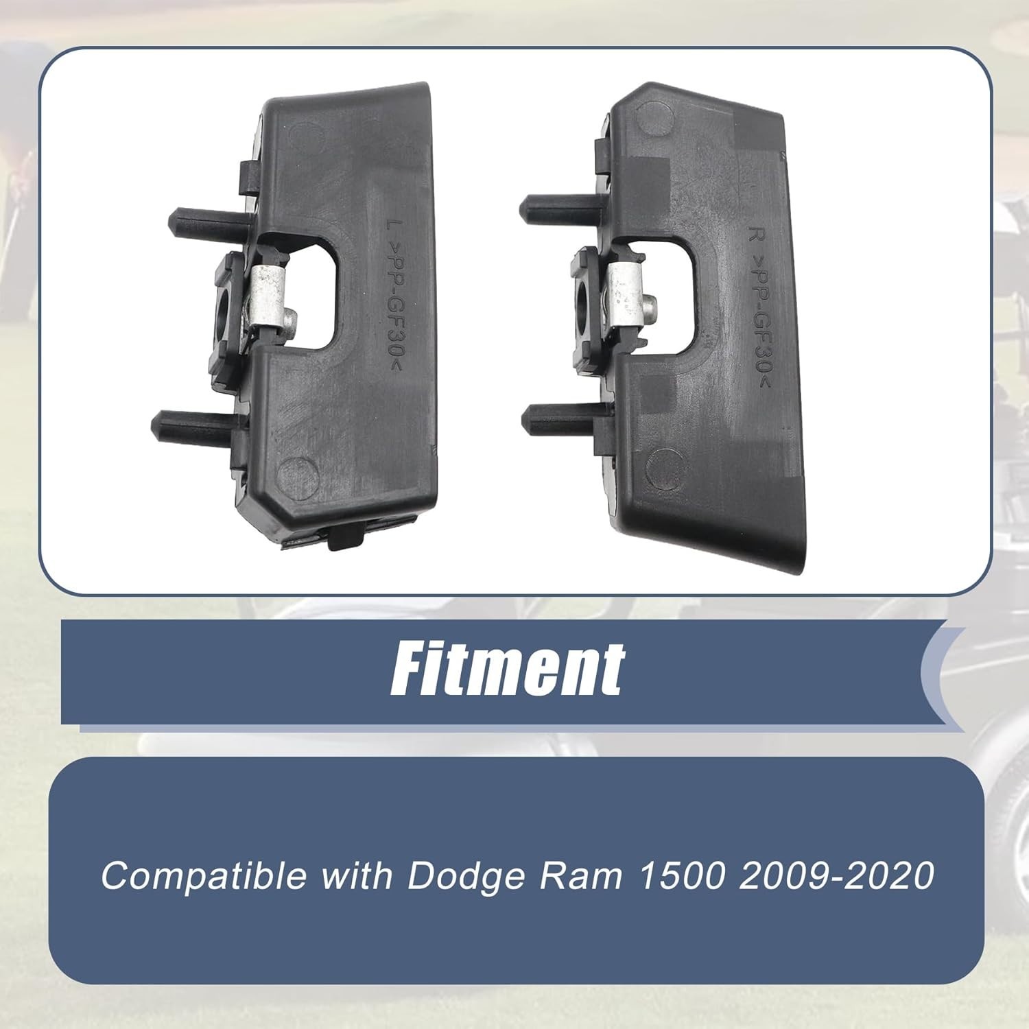 Front Left Bumper Mounting Support Brackets 1 Pair For Dodge Ram 1500 2009-2020